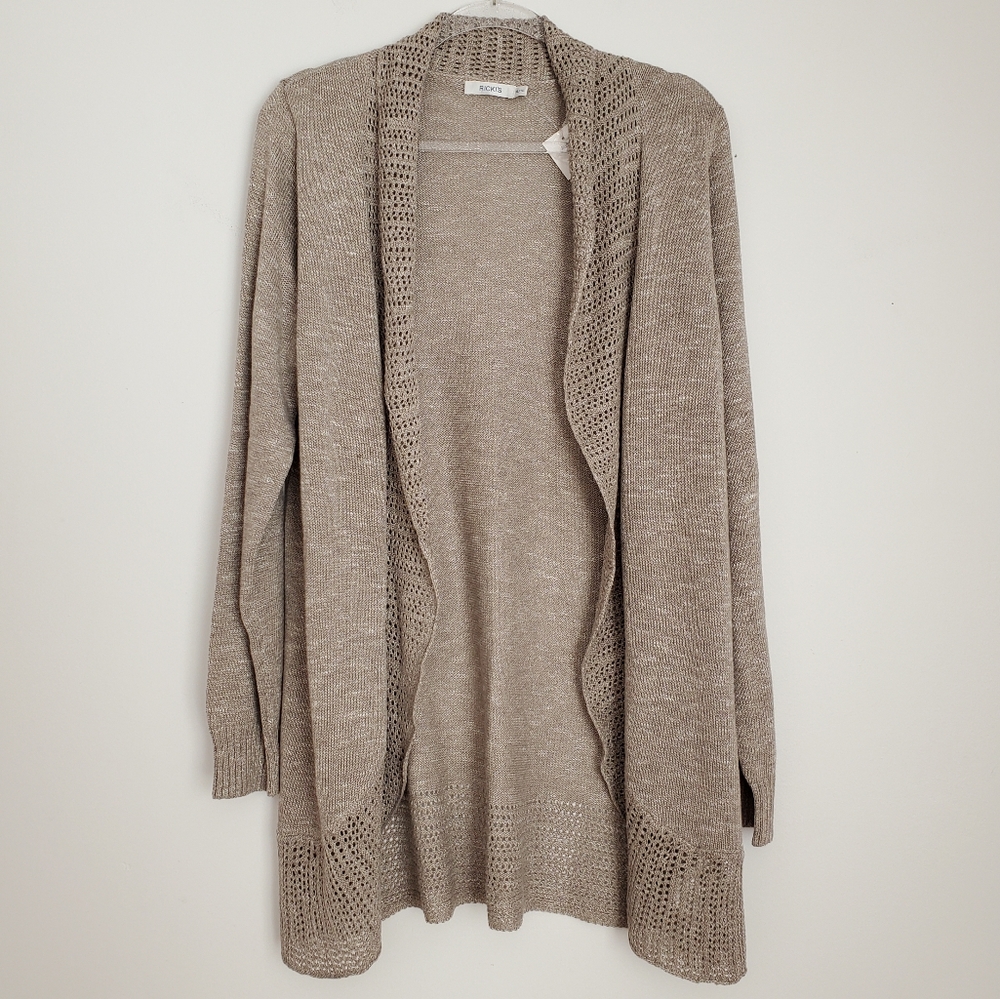 🆕️Knitted Taupe Cardigan Size XL